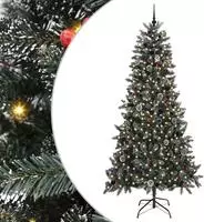 vidaXL K&uuml;nstlicher Weihnachtsbaum Gr&uuml;n 240 cm PVC, Plastik und Stahl