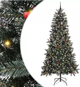 vidaXL K&uuml;nstlicher Weihnachtsbaum gr&uuml;n 240cm PVC/Stahl (3395905)