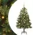 vidaXL Künstlicher Klapp-Weihnachtsbaum mit Tannenzapfen, grün, 150cm (3395084)