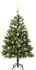 vidaXL Künstlicher Klapp-Weihnachtsbaum mit Tannenzapfen, grün, 150cm (3395084)