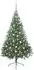 vidaXL Künstlicher vorbeleuchteter Weihnachtsbaum grün 210cm PVC (3397026)