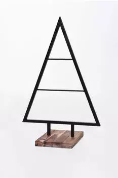 Vivanno Weihnachtsbaum Noel konisch, Stahlblech, schwarz matt (40x20x58cm)