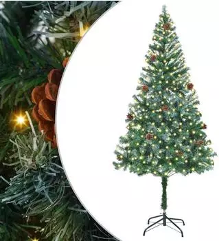 vidaXL K&uuml;nstlicher Weihnachtsbaum gr&uuml;n 180cm PVC und Stahl (3396710)