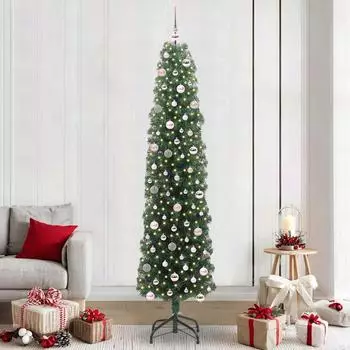 vidaXL K&uuml;nstlicher Weihnachtsbaum mit St&auml;nder, 300 LEDs, gr&uuml;n, 240cm (3394971)