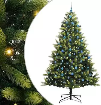 vidaXL K&uuml;nstlicher Klapp-Weihnachtsbaum 300 LEDs gr&uuml;n 240cm (3396016)