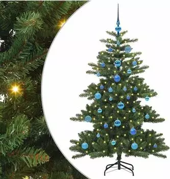 vidaXL K&uuml;nstlicher Weihnachtsbaum, klappbar, gr&uuml;n, 150cm, PVC/Stahl (3397660)