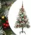 vidaXL Künstlicher Weihnachtsbaum grün und weiß, 120cm