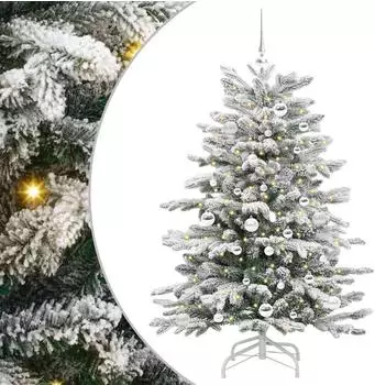 vidaXL K&uuml;nstlicher klappbarer Weihnachtsbaum wei&szlig; 150cm PE/PVC
