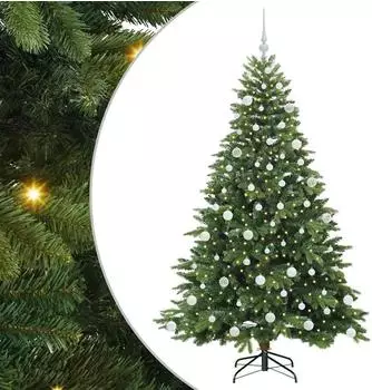 vidaXL K&uuml;nstlicher Weihnachtsbaum 300 LEDs, gr&uuml;n, 180cm, PE/PVC (3397552)