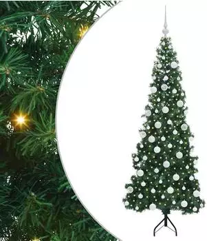 vidaXL Eckiger k&uuml;nstlicher Weihnachtsbaum gr&uuml;n 180cm PVC/Metall (3397266)