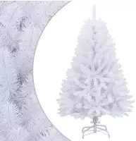 vidaXL K&uuml;nstlicher Weihnachtsbaum Klappbar mit St&auml;nder Wei&szlig; 120 cm
