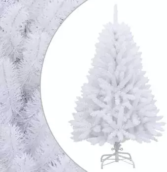 vidaXL K&uuml;nstlicher Weihnachtsbaum klappbar mit St&auml;nder, wei&szlig;, 120cm (357784)