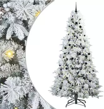 vidaXL K&uuml;nstlicher klappbarer Weihnachtsbaum wei&szlig; 240cm PE/PVC (3397511)
