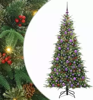 vidaXL K&uuml;nstlicher klappbarer Weihnachtsbaum gr&uuml;n 180cm PE/PVC (3397425)