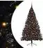 vidaXL Künstlicher Weihnachtsbaum vorbelichtet, schwarz, 180cm, PVC (3397141)