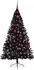 vidaXL Künstlicher Weihnachtsbaum vorbelichtet, schwarz, 180cm, PVC (3397141)