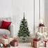 vidaXL Künstlicher Weihnachtsbaum mit Ständer, 150 LEDs, grün, 90cm, PE (3396301)