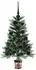 vidaXL Künstlicher Weihnachtsbaum mit Ständer, 150 LEDs, grün, 90cm, PE (3396301)
