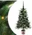 vidaXL Künstlicher Weihnachtsbaum mit Ständer, 150 LEDs, grün, 90cm, PE (3396301)
