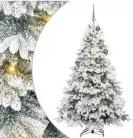 vidaXL K&uuml;nstlicher Weihnachtsbaum mit 300 LEDs Wei&szlig; 180 cm PE und PVC