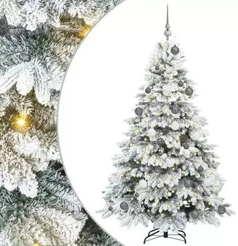 vidaXL K&uuml;nstlicher Weihnachtsbaum 300 LEDs wei&szlig; 180cm PE/PVC