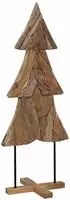 vidaXL Weihnachtsbaum mit St&auml;nder Braun 151 cm Massivholz Teak