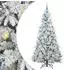 vidaXL Künstlicher Weihnachtsbaum klappbar, weiß, 210cm, PE/PVC (3397504)