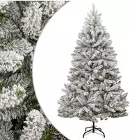 vidaXL K&uuml;nstlicher Weihnachtsbaum Klappbar Beschneit 210 cm