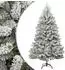 vidaXL Künstlicher Weihnachtsbaum, klappbar, beschneit, 210cm (357794)