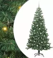 vidaXL Weihnachtsbaum mit 300 LEDs mit St&auml;nder Gr&uuml;n 240 cm PVC