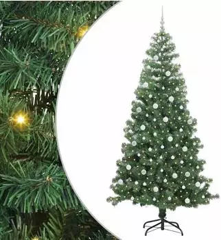 vidaXL Weihnachtsbaum mit St&auml;nder 300 LEDs, 240cm, PVC (3396401)
