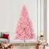 vidaXL Künstlicher Weihnachtsbaum mit Beleuchtung, rosa, 240cm, PVC (3397098)