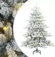 vidaXL K&uuml;nstlicher klappbarer Weihnachtsbaum Wei&szlig; 150 cm PVC und Stahl