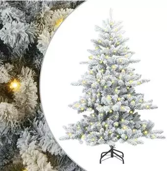 vidaXL K&uuml;nstlicher klappbarer Weihnachtsbaum wei&szlig; 150cm PVC/Stahl (3397701)