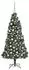vidaXL Künstlicher beleuchteter Weihnachtsbaum mit Kugel-Set 120cm (3396139)