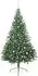 vidaXL Künstlicher Weihnachtsbaum, beleuchtet, grün, 240cm, PVC (3397042)