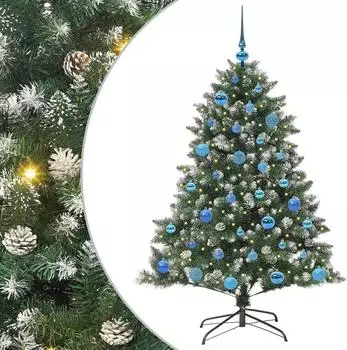 vidaXL K&uuml;nstlicher Weihnachtsbaum mit 150 LEDs, gr&uuml;n, 150cm (3395228)