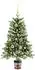 vidaXL Künstlicher Weihnachtsbaum mit Ständer, 150 LEDs, grün, 90cm, PE (3396304)