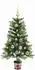 vidaXL Künstlicher Weihnachtsbaum mit Ständer, 150 LEDs, grün, 90cm, PE (3396304)