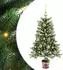 vidaXL Künstlicher Weihnachtsbaum mit Ständer, 150 LEDs, grün, 90cm, PE (3396304)