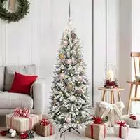 vidaXL K&uuml;nstlicher Weihnachtsbaum mit 150 LEDs mit St&auml;nder Wei&szlig; 120 cm