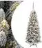 vidaXL Künstlicher Weihnachtsbaum mit Ständer, 150 LEDs, weiß, 120cm (3396019)