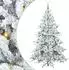 vidaXL Künstlicher klappbarer Weihnachtsbaum weiß, 210cm, PVC (3397738)