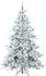 vidaXL Künstlicher klappbarer Weihnachtsbaum weiß, 210cm, PVC (3397738)
