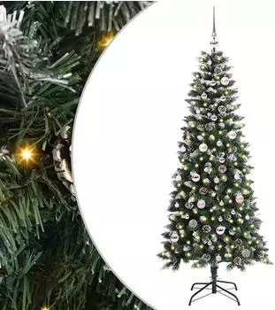 vidaXL K&uuml;nstlicher Weihnachtsbaum 150 LEDs, gr&uuml;n, 150cm (3395810)