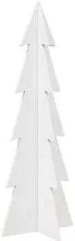 vidaXL Weihnachtsbaum zum Schmücken, weiß, 112cm, Massivholz Kiefer (858172)