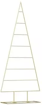vidaXL Metall-Weihnachtsbaum 150cm, gold, pulverbeschichteter Stahl (42019166)