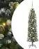 vidaXL Schlanker Künstlicher Weihnachtsbaum grün/weiß 150cm (3395279)