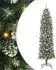 vidaXL Schlanker Künstlicher Weihnachtsbaum grün/weiß 210cm (3395307)