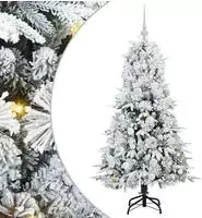 vidaXL K&uuml;nstlicher klappbarer Weihnachtsbaum Wei&szlig; 150 cm PE und PVC